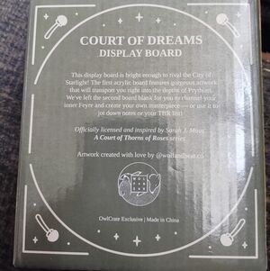 Court of Dreams Display Board